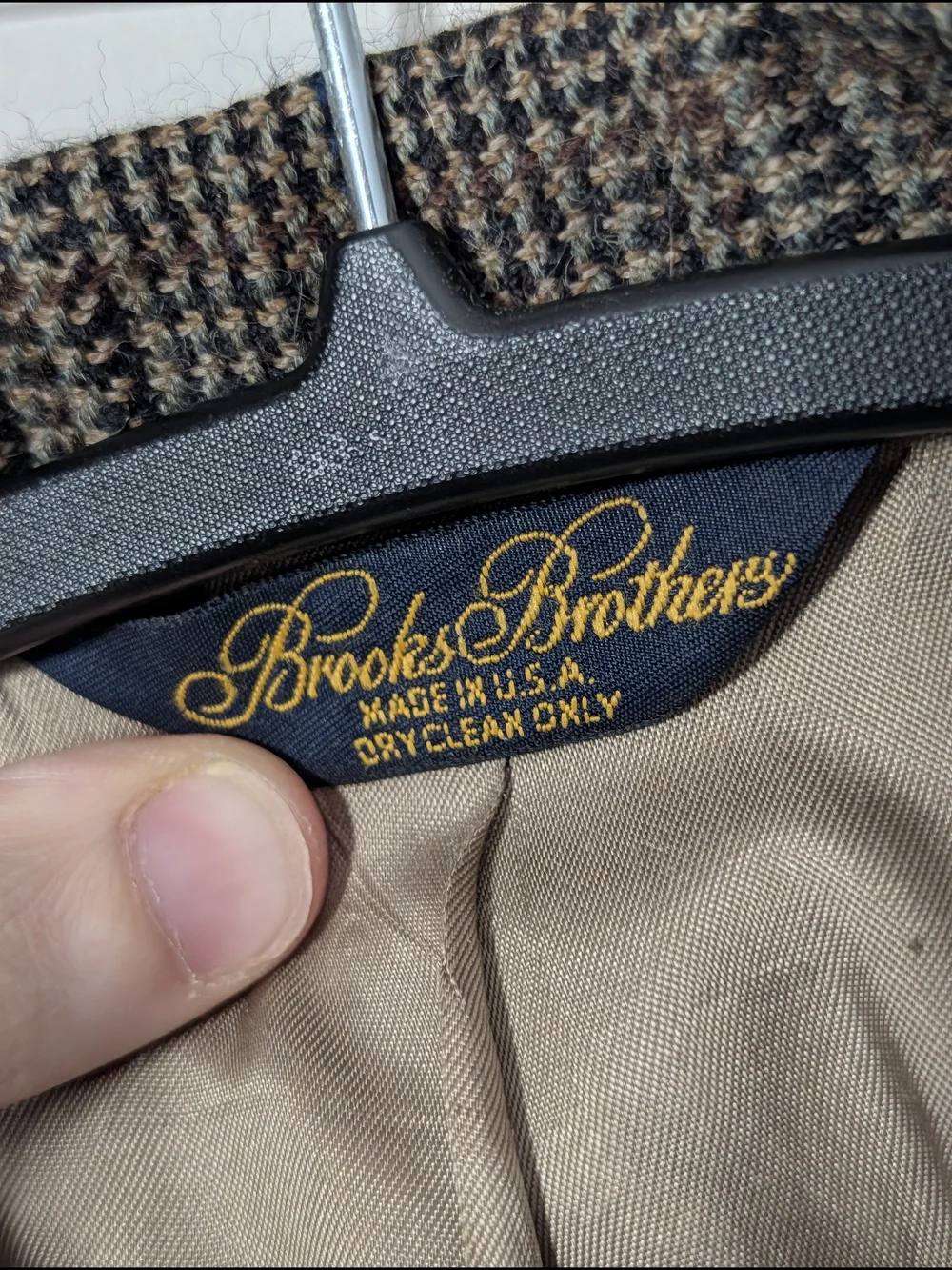 Brooks Brothers Vintage Made in USA Brown Plaid Tweed Sport Coat 43R
